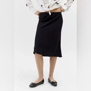 Urban Renewal Knee Length Linen Skirt